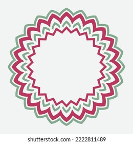 Retro abstract pattern with greek ornament on white background. round ornament decoration.