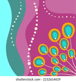 Retro abstract peacock tail background