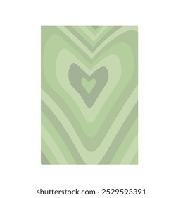 Retro Abstract Poster Print Heart Pattern Background Vector Design