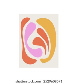 Pôster abstrato retrô impressão padrão líquido fundo Vetor Design