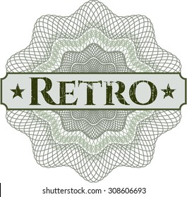 Retro abstract rosette