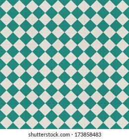 retro abstract seamless background with fabric texture in green and grey