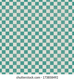 retro abstract seamless background with fabric texture in green and grey