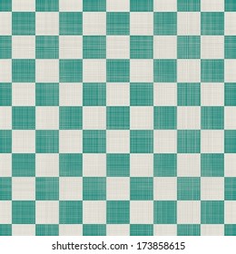 retro abstract seamless background with fabric texture in green and grey
