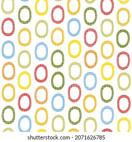 Retro abstract seamless background pattern vith ovals. Vintage geometric vector wallpaper, children design