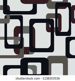 Retro abstract seamless geometric pattern. Vector