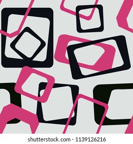 Retro abstract seamless geometric pattern. Vector