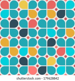 Retro abstract seamless pattern. Can be used in textiles, for book design, website background. 
