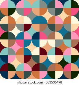 Retro abstract seamless pattern. Colorful.