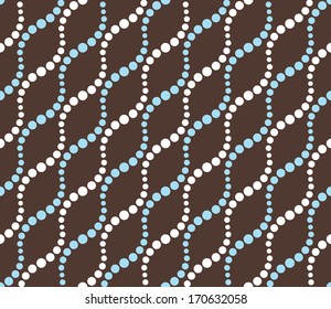 Retro abstract seamless pattern. Dots and spiral