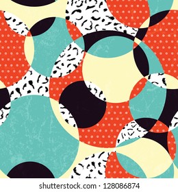 Retro abstract seamless pattern. EPS 10 vector illustration.