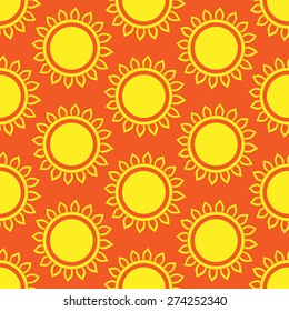 Retro abstract seamless pattern with  suns. Retro seamless patterns set. 