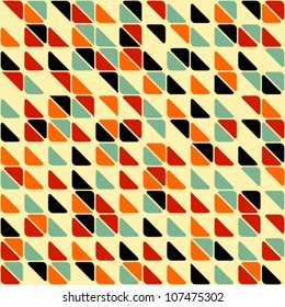 Retro abstract seamless pattern with triangles