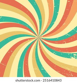 Retro abstract spiral line background vector