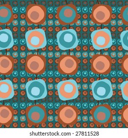 Retro Abstract Square Background - vector illustration