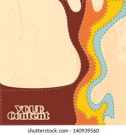 retro abstract strips background - vector illustration