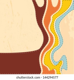 retro abstract strips background - vector illustration