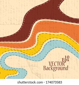 retro abstract strips background - vector illustration