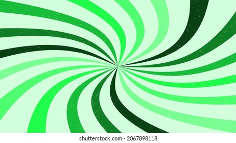 Retro abstract sunlight background in green color. Fantasy vintage vector illustration.