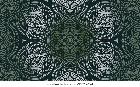 retro abstract symmetrical pattern monochrome black and white art deco