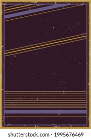 Retro abstract template with place for text stripes and grungy effects vector illustration