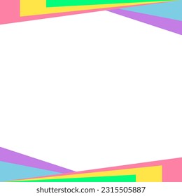 Resumen retro Ilustración de vectores de moda Plantilla de publicación de medios sociales Plantilla de banner con varios colores
