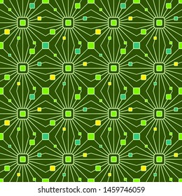 Retro abstract vector seamless geometric ornament for textile, prints, wrapping paper