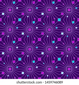 Retro abstract vector seamless geometric ornament for textile, prints, wrapping paper