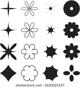 Retro abstract vector shapes and groovy lines inspired by 70s–80s design. Perfect for posters, branding, social media, and creative projects. Fully editable and scalable.