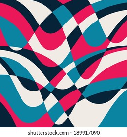 Retro abstract waves pattern.