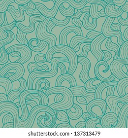Retro abstract wavy seamless pattern