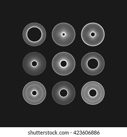 Retro abstract white signs. Vintage symbols. Eps 10.