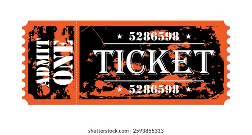 Retro Admit One Ticket for Concert, Theater, or Event Entry