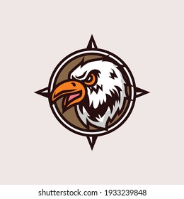 Diseño del logo Retro Adventure Eagle