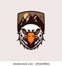 Retro Adventure Eagle logo design