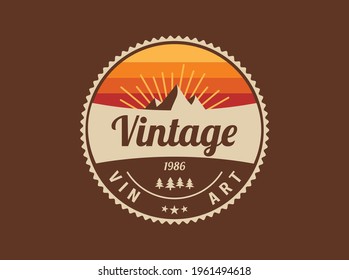 Retro Adventure logo Design Template 