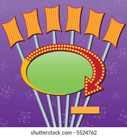 Retro Advertising Sign. Eps file has sign and background on separate layers for easy editing.