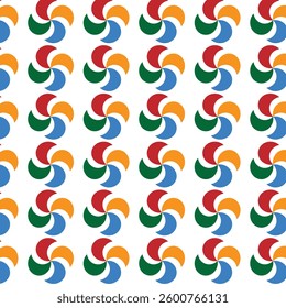 Retro aesthetic seamless pattern in style 60s, 70s. Mid century background with crescent moon. Geometric vector print