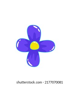 Retro aesthetic y2k, psychedelic acid trippy daisy flower. 70s, 80s, 90s cartoon style. Set element smile emoji. Creative vector illustration. Funny cartoon character. Pop art aesthetic y2k