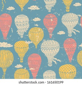 Retro Air Balloon Pattern