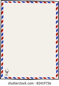 Retro Air Mail Par Avion Letterhead Vektorgrafik