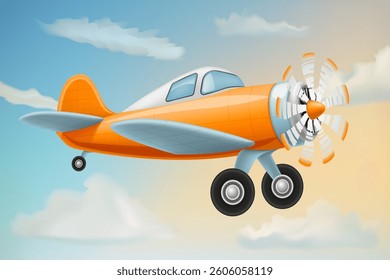 retro aircraft vintage airplane old plane vector illustration vector illustration isolated on white background