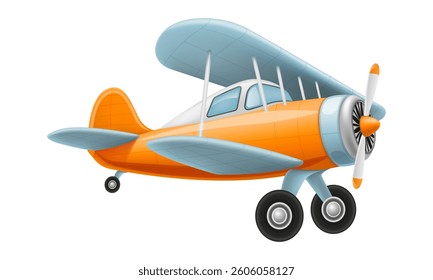 retro aircraft vintage airplane old plane vector illustration vector illustration isolated on white background