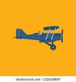 Retro airplane, vector illustration.