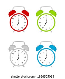 icono de reloj de alarma retro aislado en fondo blanco