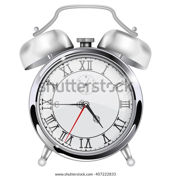 Retro Alarm Clock Roman Numerals Vector Stock Vector (Royalty Free