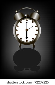 Retro alarm clock in the vector