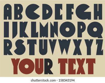 Retro alphabet 