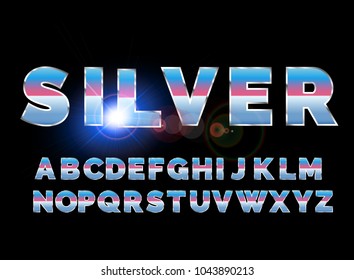 Retro alphabet font. Sci-fi future style. Vector typeface for flyers, headlines, posters etc
