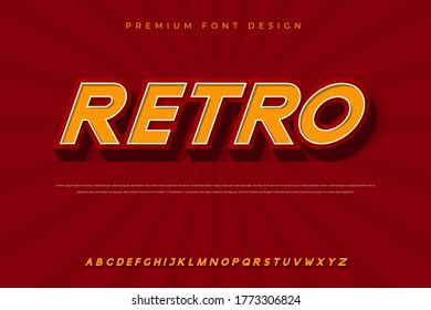 retro alphabet font with vintage and abstract style use for logo and brand 